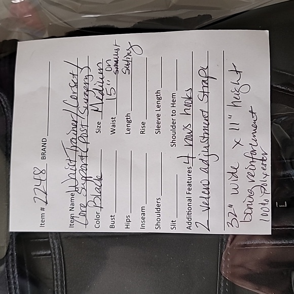 Black Waist-Trainer/Post Surgery Compression Corset Size Medium - Picture 11 of 11